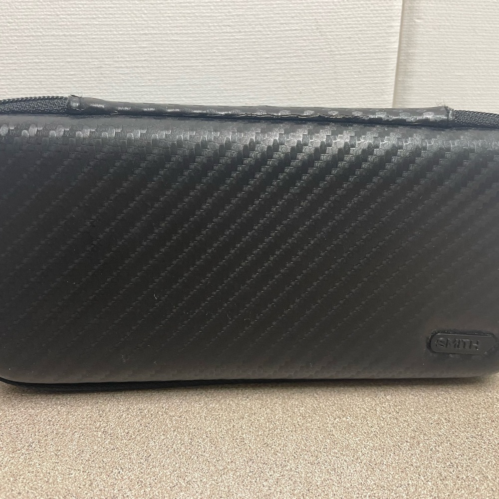 SMITH OPTICS GLASSES CASE - Black Zip Sunglasses Hardcase Softcase Zipper Black